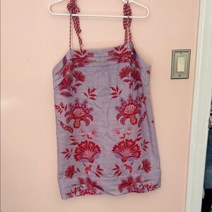 FARM Rio Lavender Dress with Red Floral Print